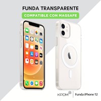 Case funda para iPhone 12 con magsafe para carga inalámbrica, transparente